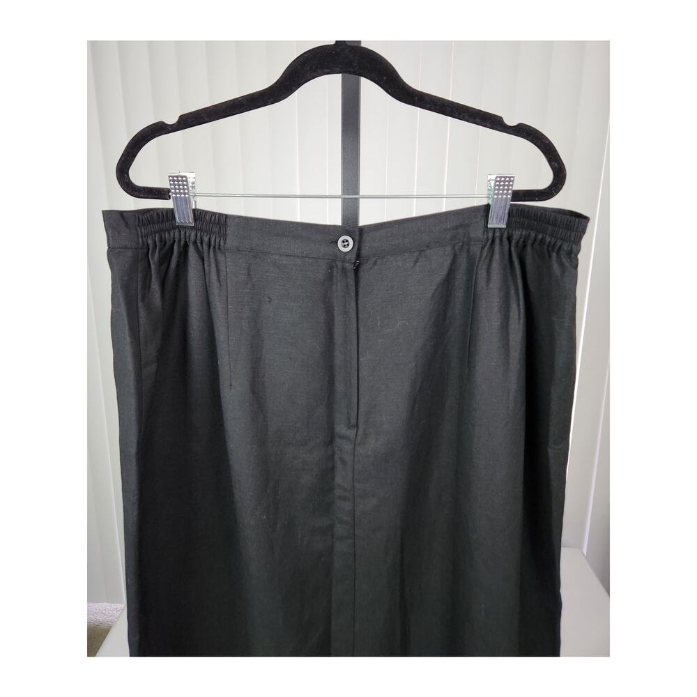 Jessica London Maxi Skirt Linen Blend Slits Floral Embroidery Size 20W NWOT - Picture 5 of 11